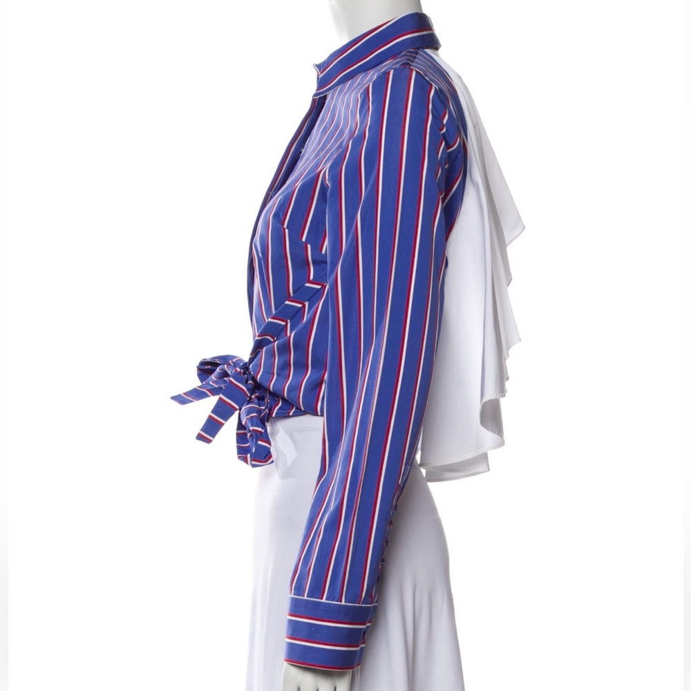 Off-White 2018 Striped Open-back Long Sleeve Shirt - Picture 2 of 5